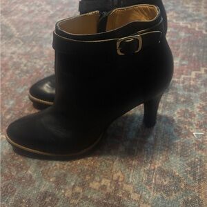 Elegant Black Leather Ankle Boots